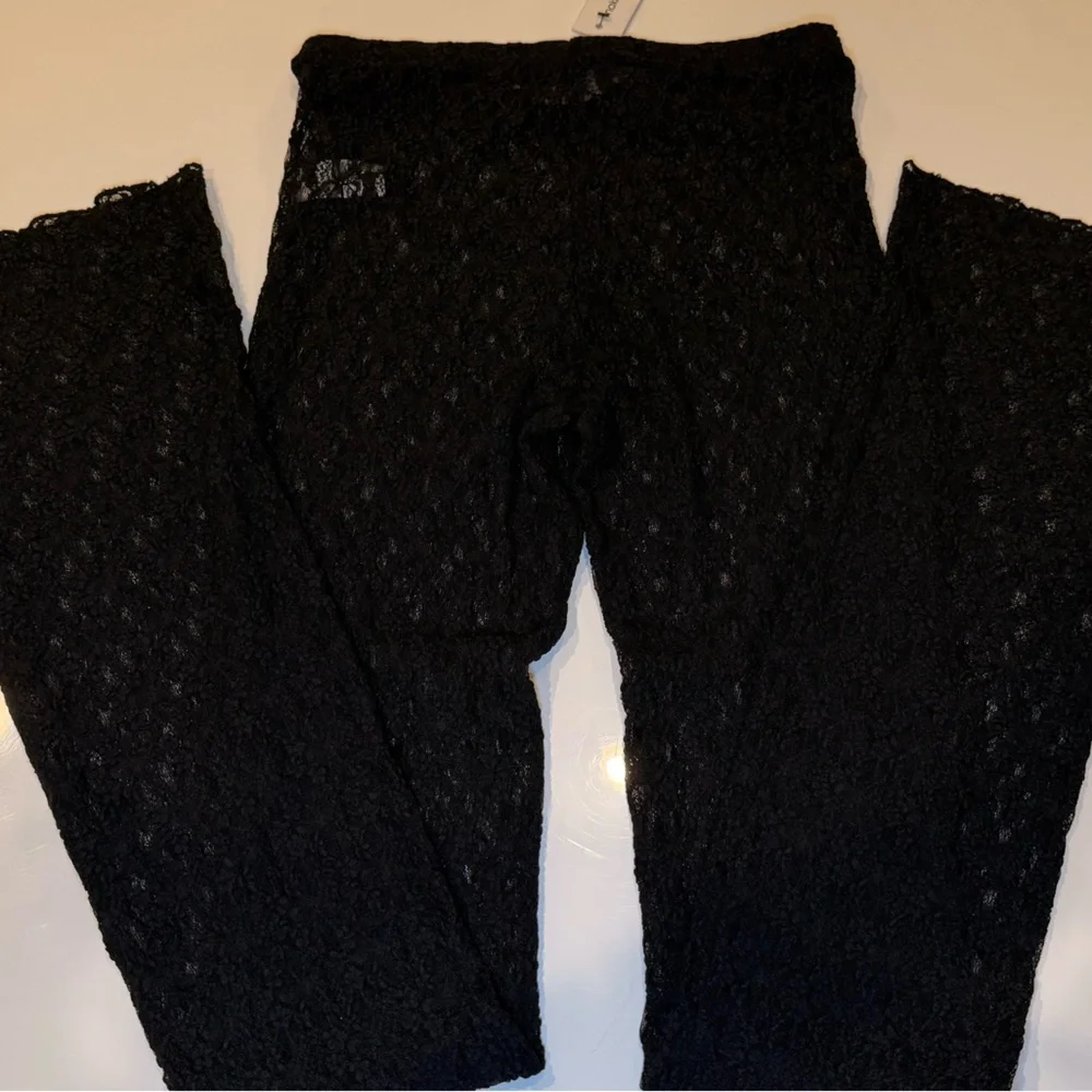 Naked Wardrobe🖤 Black Stretch Lace straight leg pants | small | NWT - Picture 11 of 15